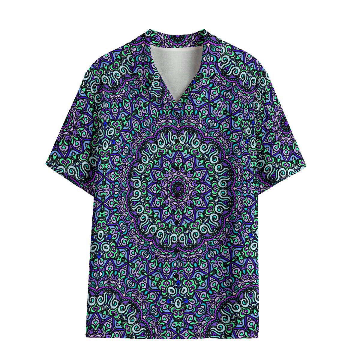 Purple - Blue - Turquoise Rayon Shirt