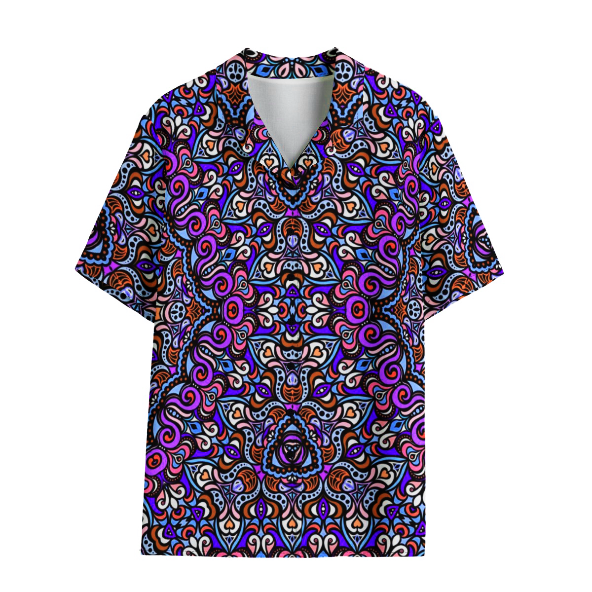 Blue - Red - Purple Rayon Shirt