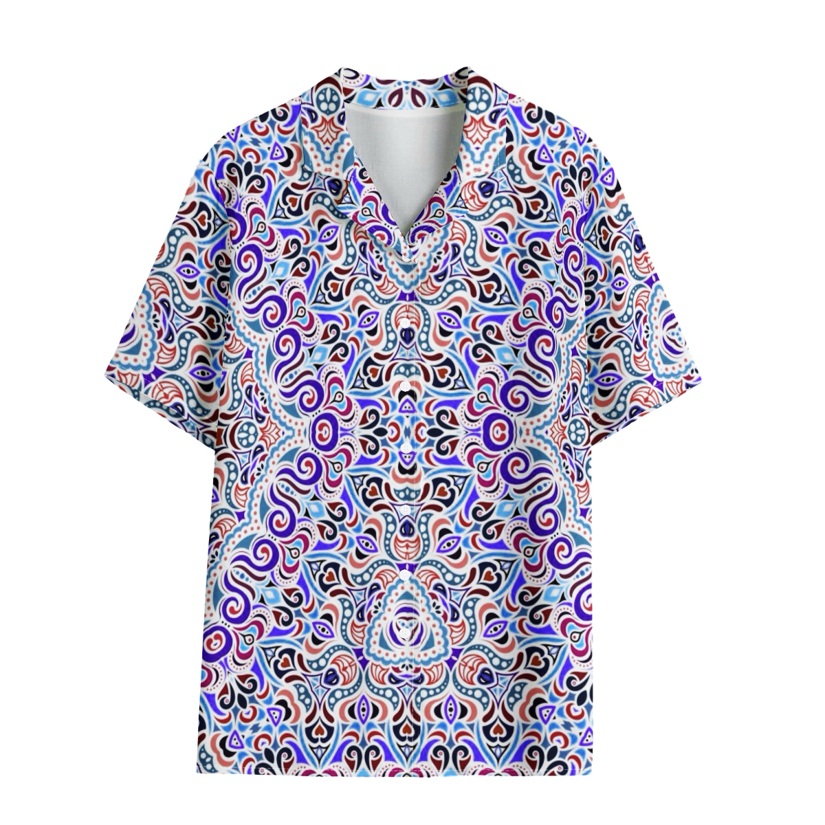 Blue - Red - Purple Rayon Shirt