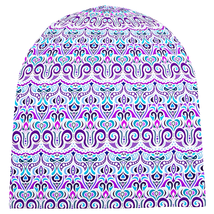 Turquoise - Purple - Fuchsia Velvet Hat