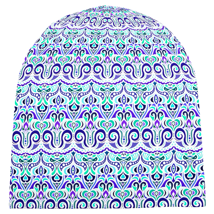 Turquoise - Blue - Purple Velvet Hat