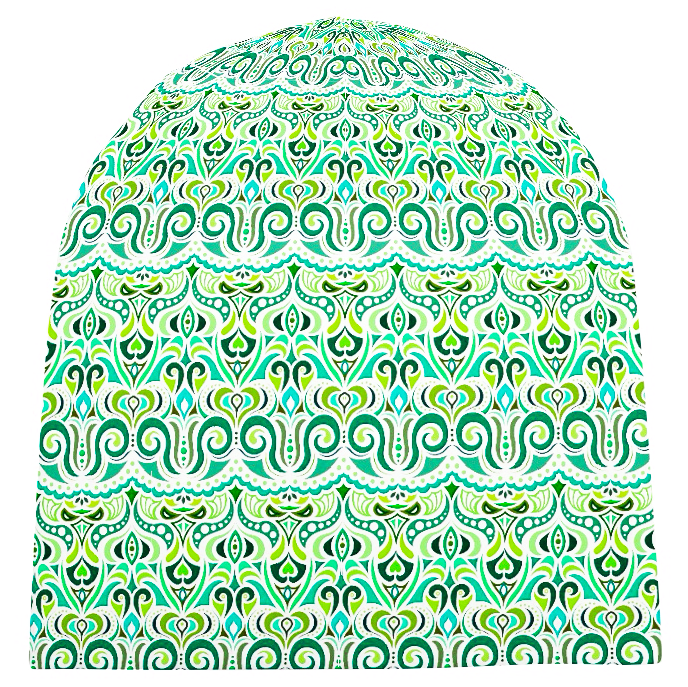 Green - Turquoise - Chartreuse Velvet Hat