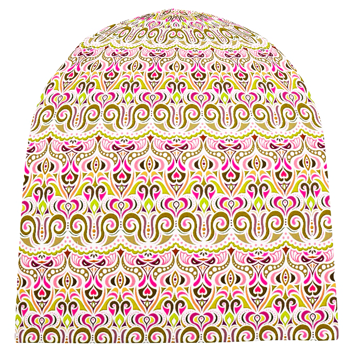 Yellow - Pink - Orange Velvet Hat
