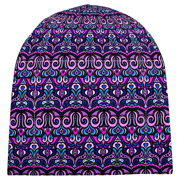 Pink - Blue - Purple Velvet Hat