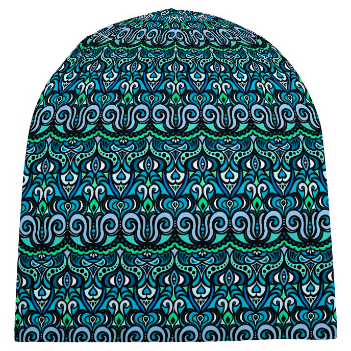 Turquoise - Green - Blue Velvet Hat
