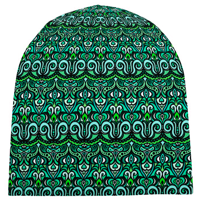 Turquoise - Green Velvet Hat
