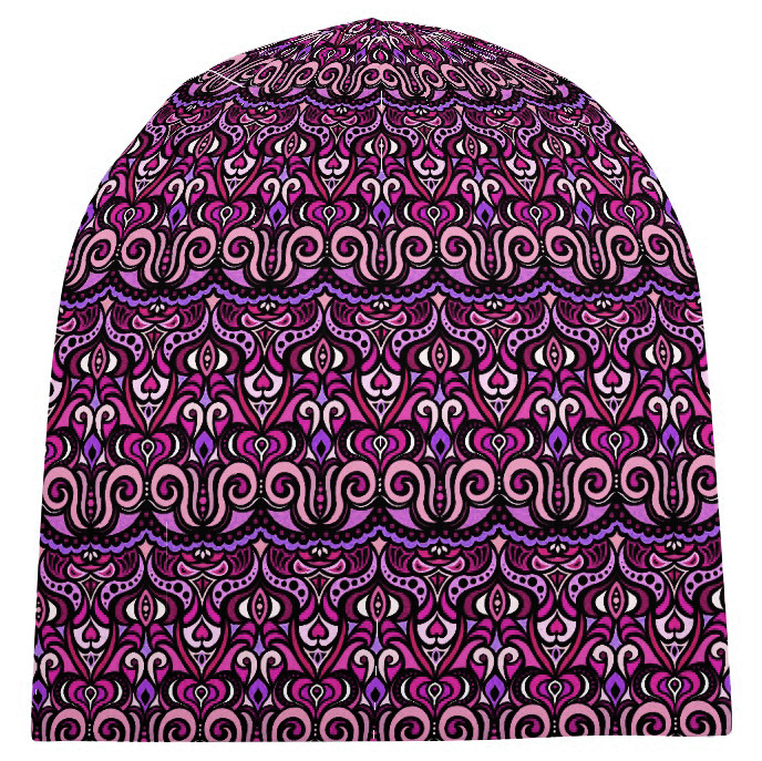 Pink - Maroon - Purple Velvet Hat