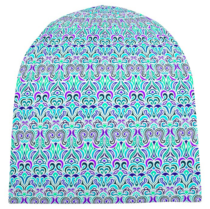 Turquoise - Purple - Blue Velvet Hat