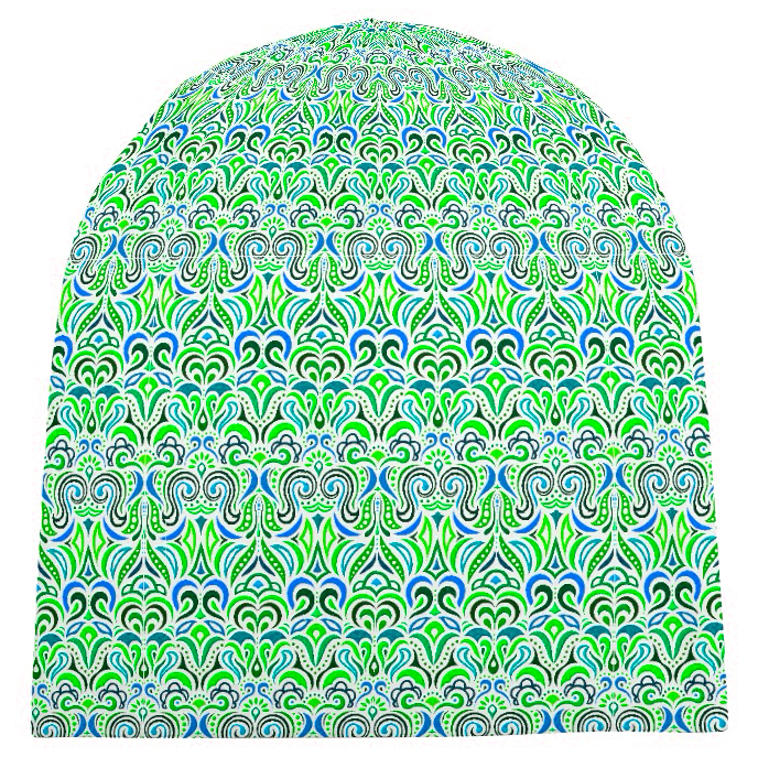 Green - Blue Velvet Hat