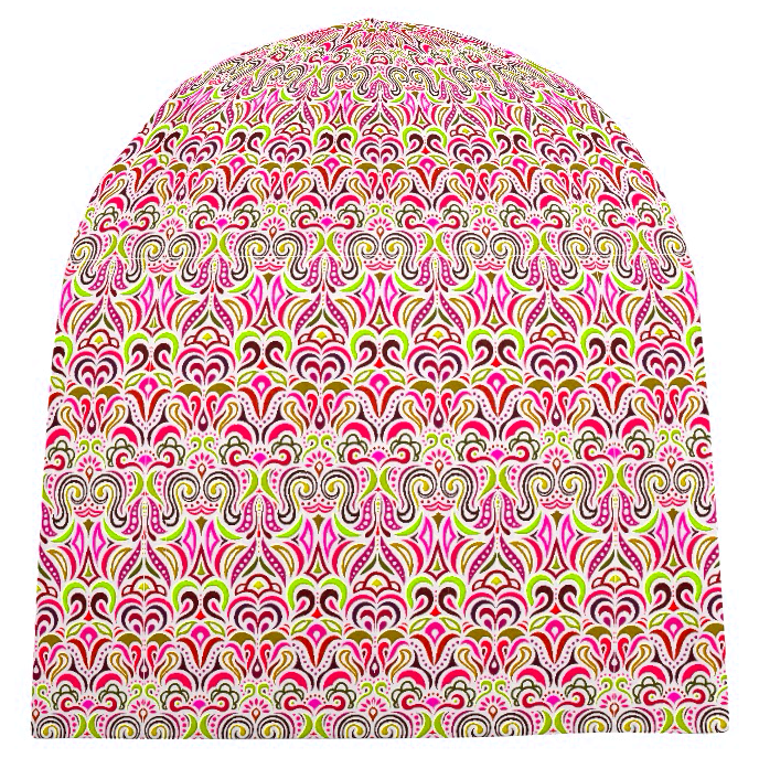 Green - Pink - Red Velvet Hat