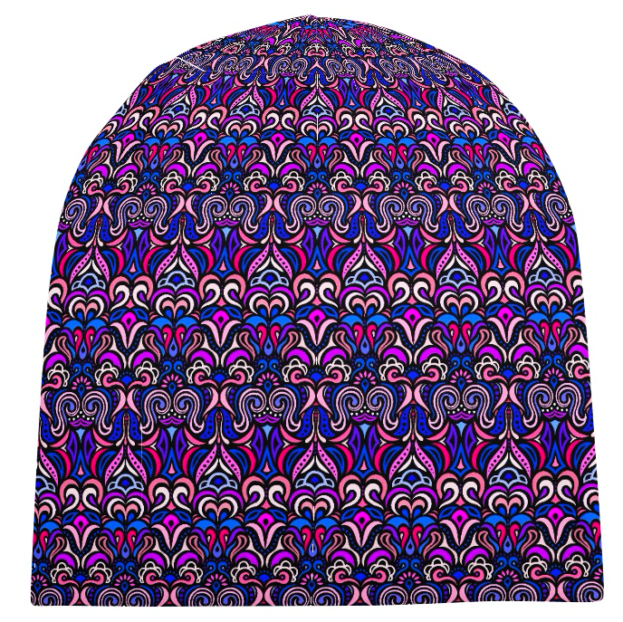 Blue - Purple - Pink Velvet Hat