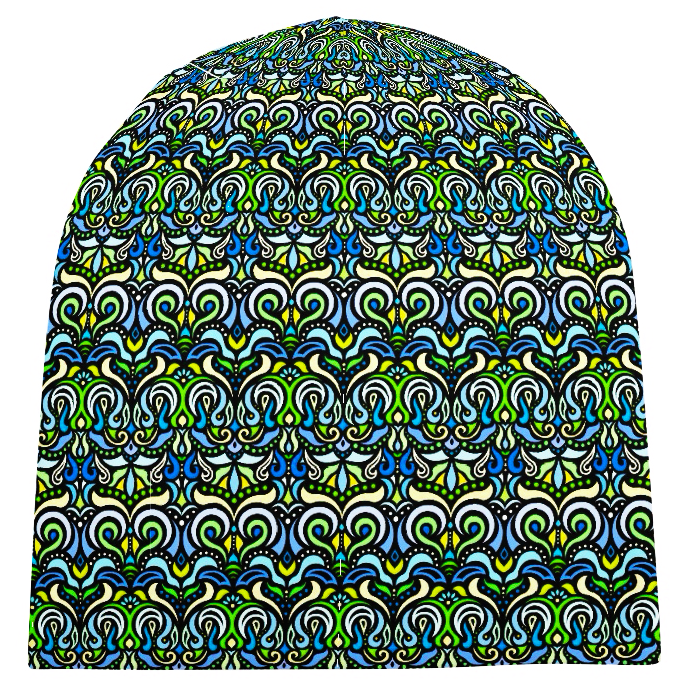 Green - Blue - Yellow Velvet Hat