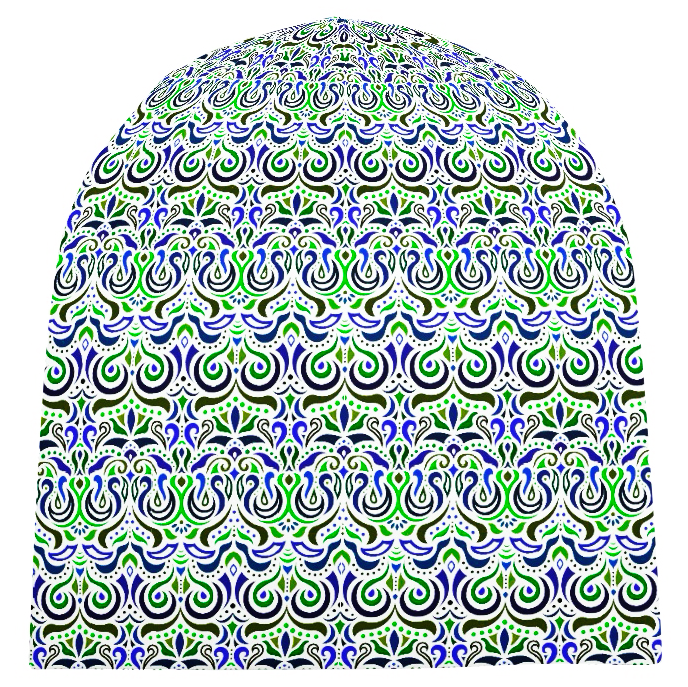 Blue - Green Velvet Hat