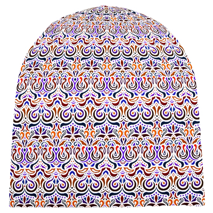 Orange - Blue - Purple Velvet Hat