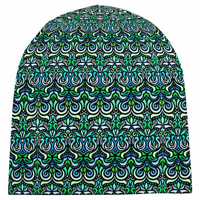 Turquoise - Blue - Green Velvet Hat