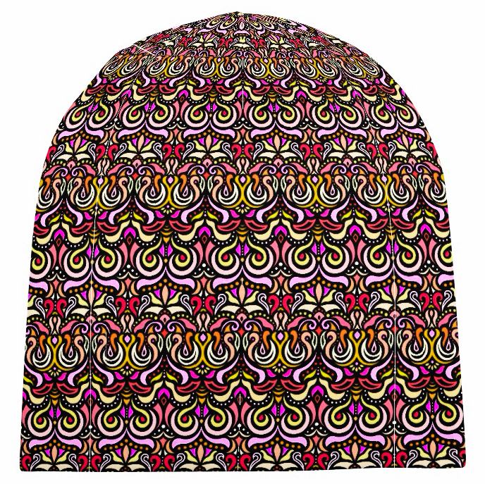 Pink - Orange - Red Velvet Hat