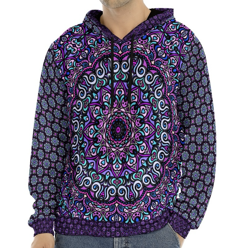 Purple - Turquoise - Blue Crushed Velvet Hoodie