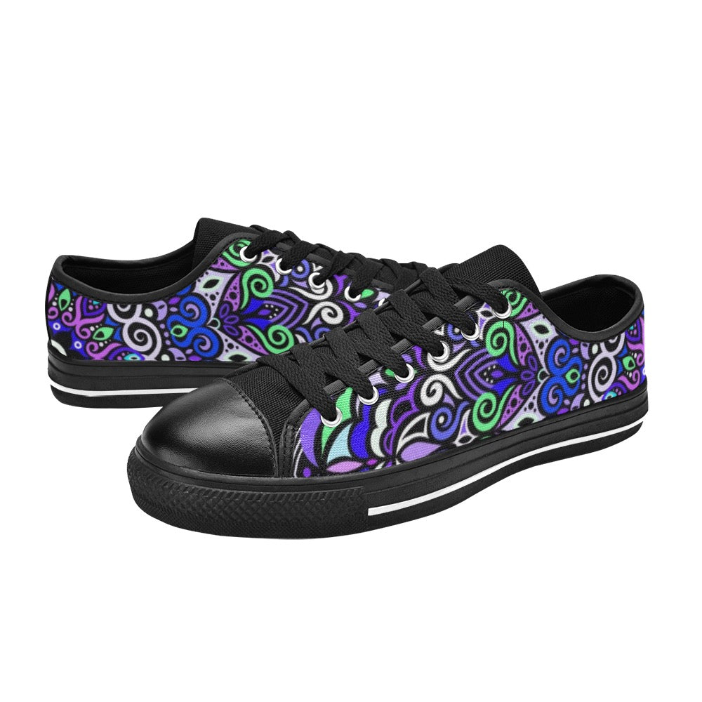 Peace Mandala Canvas Kid's Shoes