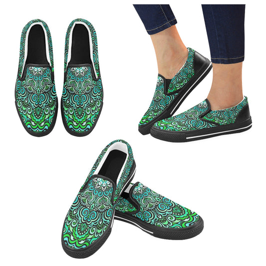 Eternity Mandala Slip-on Canvas Kid's Shoes