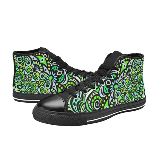 Serenity Mandala High Top Canvas Kid's Shoes