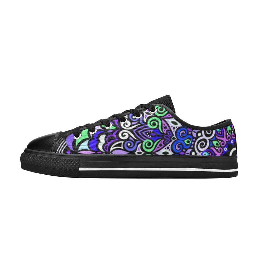 Peace Mandala Canvas Kid's Shoes