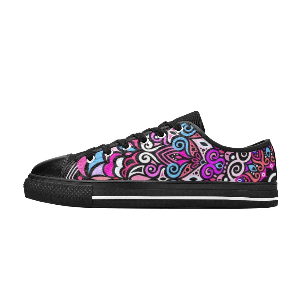 Peace Mandala Canvas Kid's Shoes