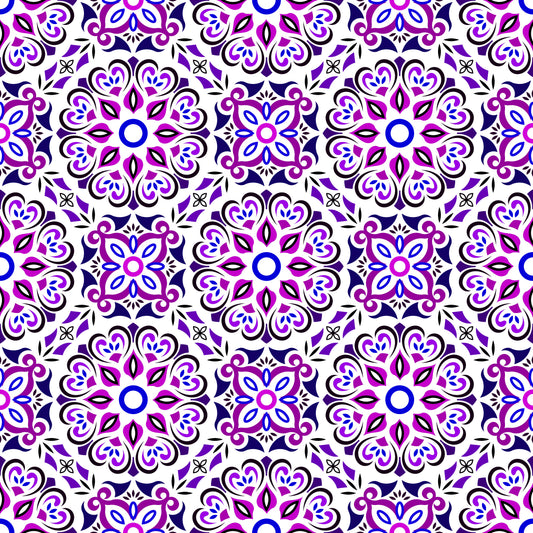 Purple Mandala Fabric - 206i