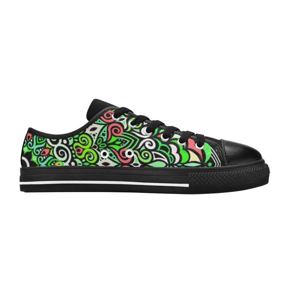 Peace Mandala Canvas Kid's Shoes