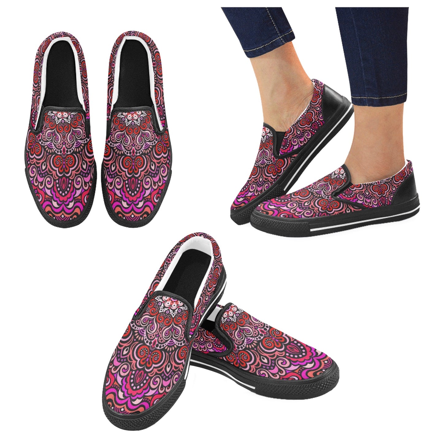 Eternity Mandala Slip-on Canvas Kid's Shoes