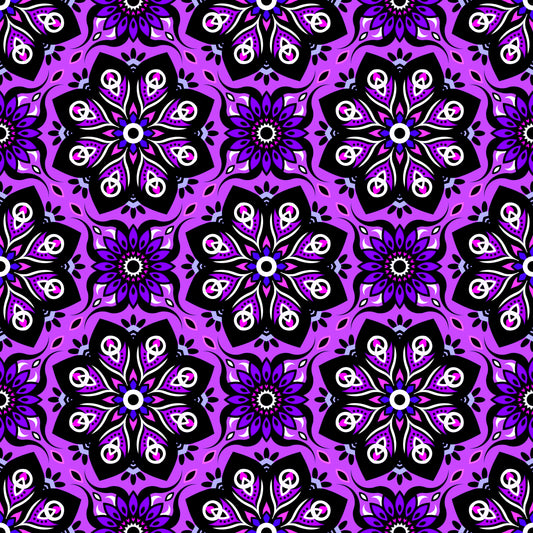 Purple - Pink Mandala Fabric - 236