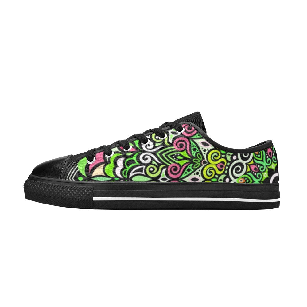 Peace Mandala Canvas Kid's Shoes