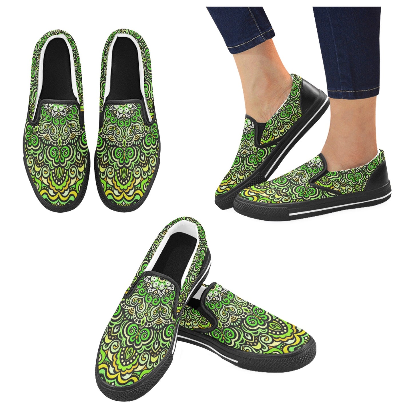 Eternity Mandala Slip-on Canvas Kid's Shoes
