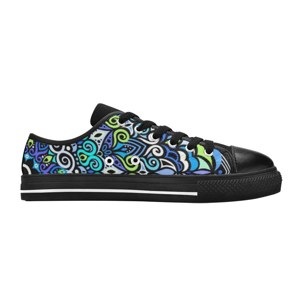 Peace Mandala Canvas Kid's Shoes