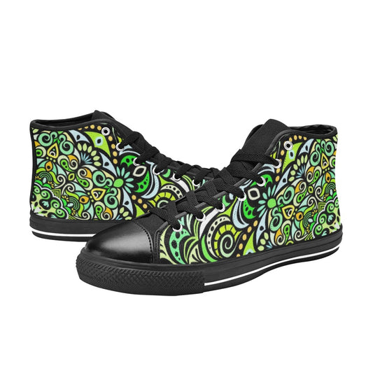 Serenity Mandala High Top Canvas Kid's Shoes