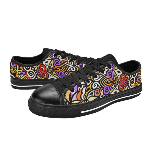 Peace Mandala Canvas Kid's Shoes