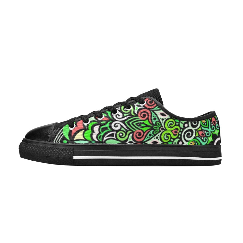 Peace Mandala Canvas Kid's Shoes