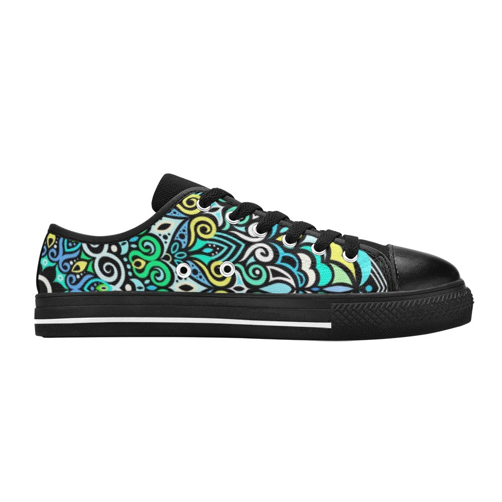 Peace Mandala Canvas Kid's Shoes