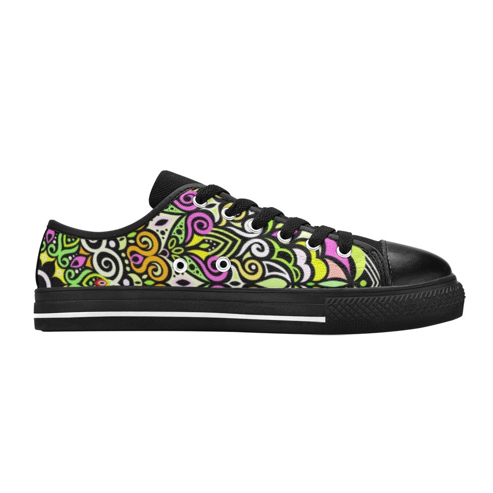 Peace Mandala Canvas Kid's Shoes