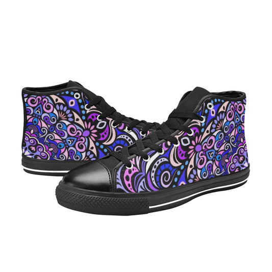 Serenity Mandala High Top Canvas Kid's Shoes
