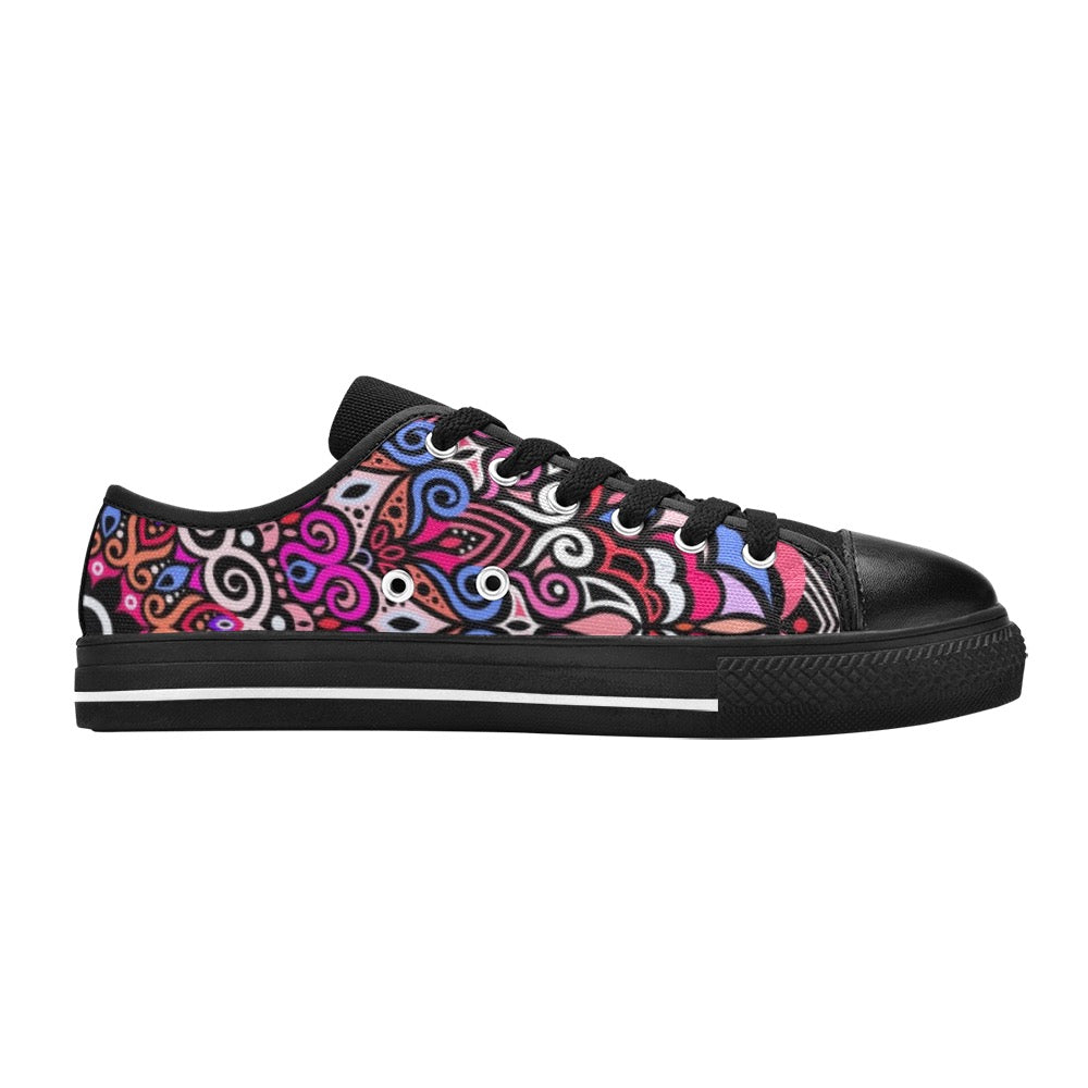 Peace Mandala Canvas Kid's Shoes