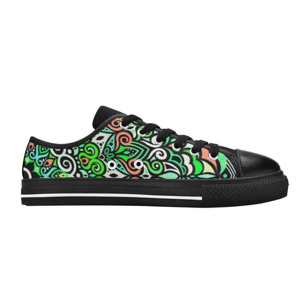Peace Mandala Canvas Kid's Shoes