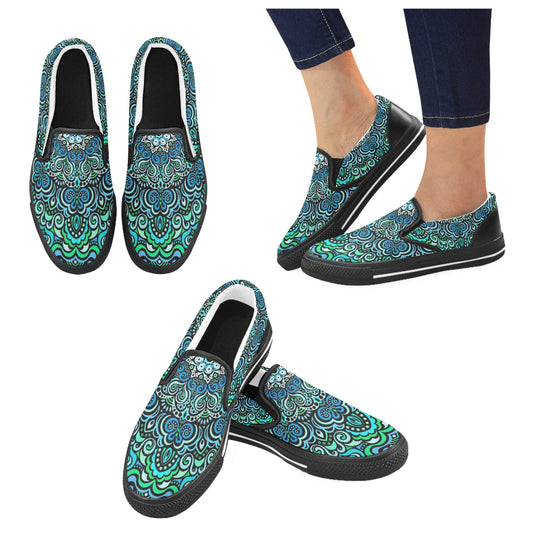 Eternity Mandala Slip-on Canvas Kid's Shoes