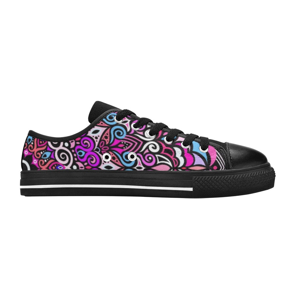 Peace Mandala Canvas Kid's Shoes
