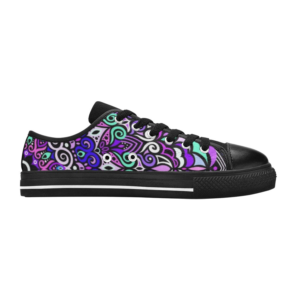 Peace Mandala Canvas Kid's Shoes