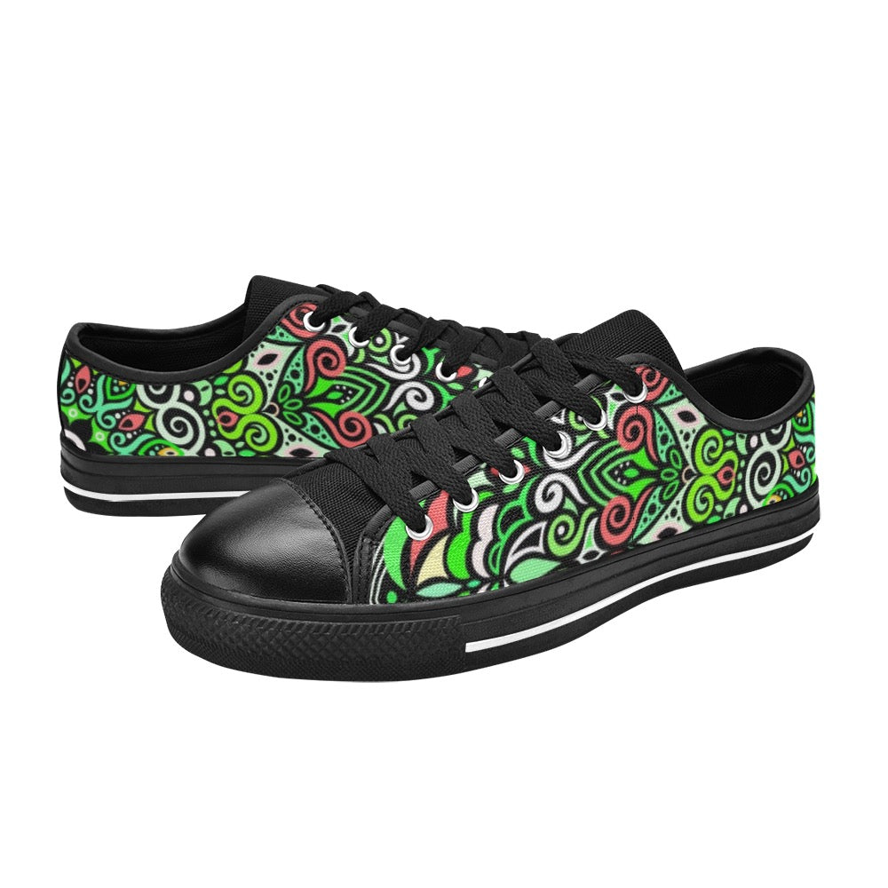 Peace Mandala Canvas Kid's Shoes