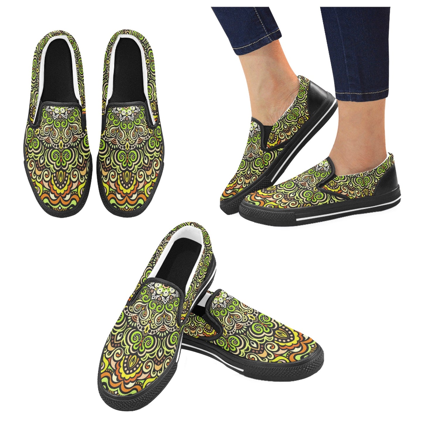 Eternity Mandala Slip-on Canvas Kid's Shoes