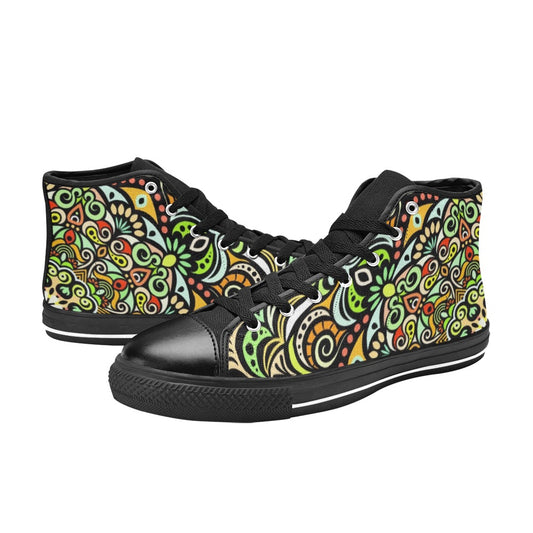 Serenity Mandala High Top Canvas Kid's Shoes