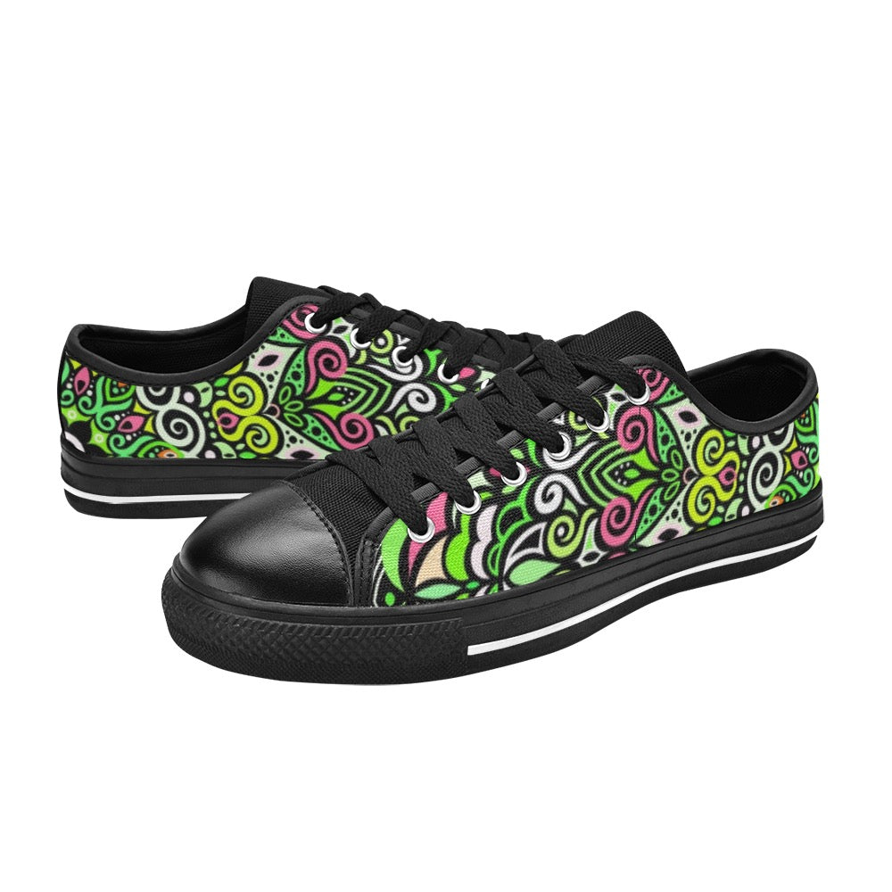 Peace Mandala Canvas Kid's Shoes