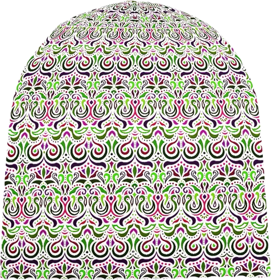 Pink - Green - Purple Velvet Hat