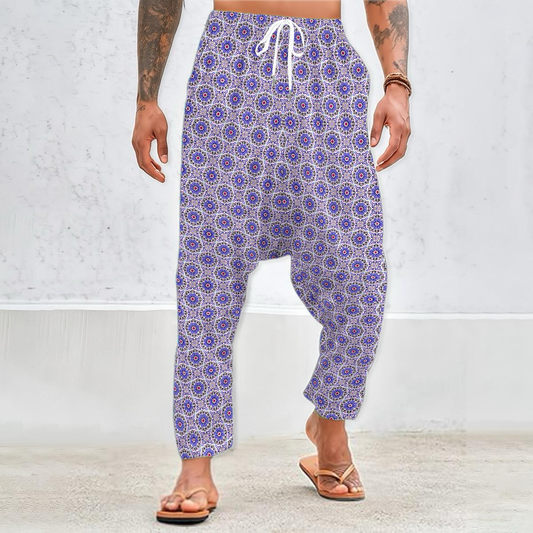 Blue - Purple Velvet Harem Pants 216i